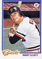 1978 Topps Baseball Cards      719     Randy Elliott RC